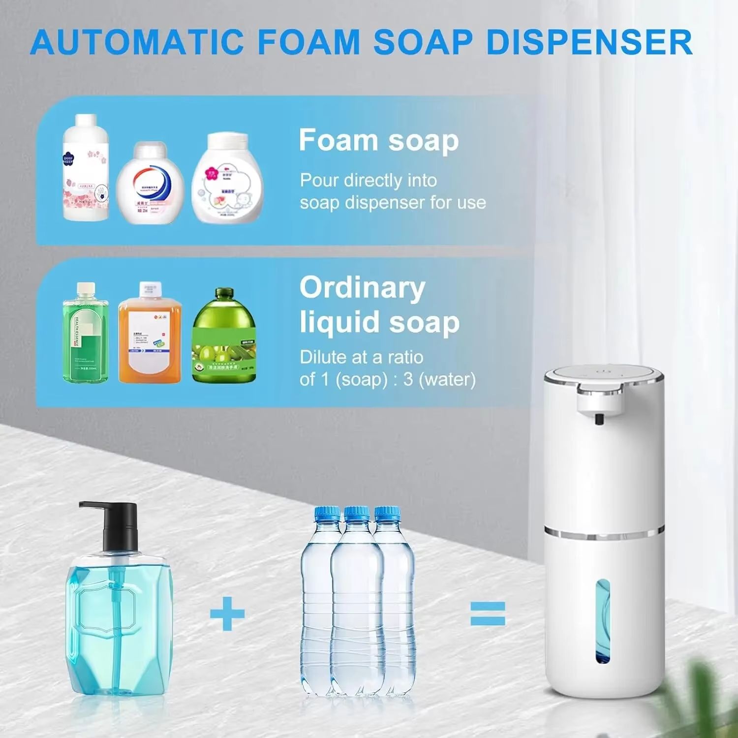 AutoFoam Touchless 380 Ml USBRechargeable Foam Soap Dispenser  4Level Adjustable For Bathroom  Kitc 4