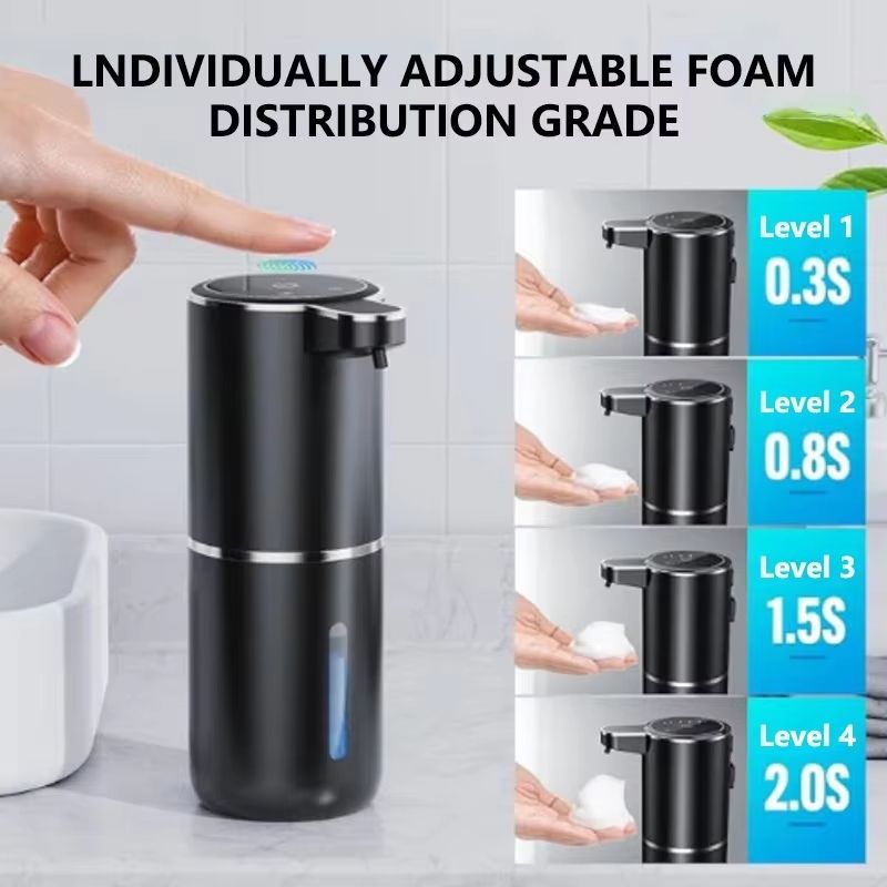 AutoFoam Touchless 380 Ml USBRechargeable Foam Soap Dispenser  4Level Adjustable For Bathroom  Kitc 8