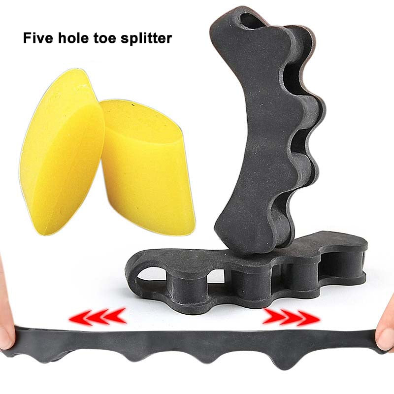 Toe Separator Silicone One Pair Separation Five Holes Clip Foot Finger Guard Valgus Toe Corrector 2