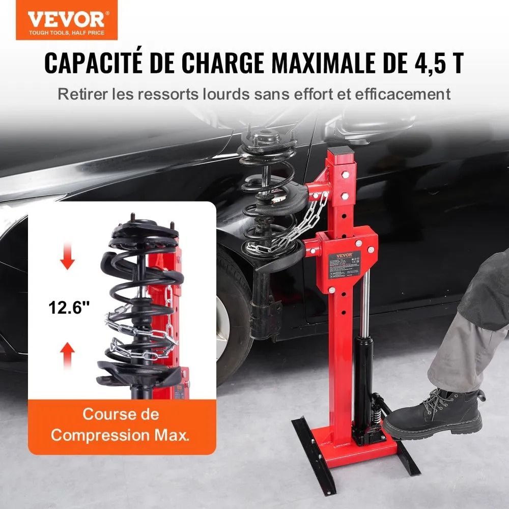 Hydraulic Spring Compressor For Strut Spring Removing High LBS Hydraulic Jack Capacity Strut Spring 1
