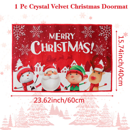 Christmas Door Mat Santa Claus Outdoor Carpet Merry Christmas Decorations For Home 2