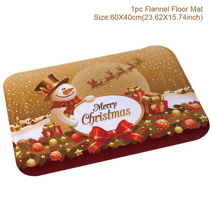 Christmas Door Mat Santa Claus Outdoor Carpet Merry Christmas Decorations For Home 4