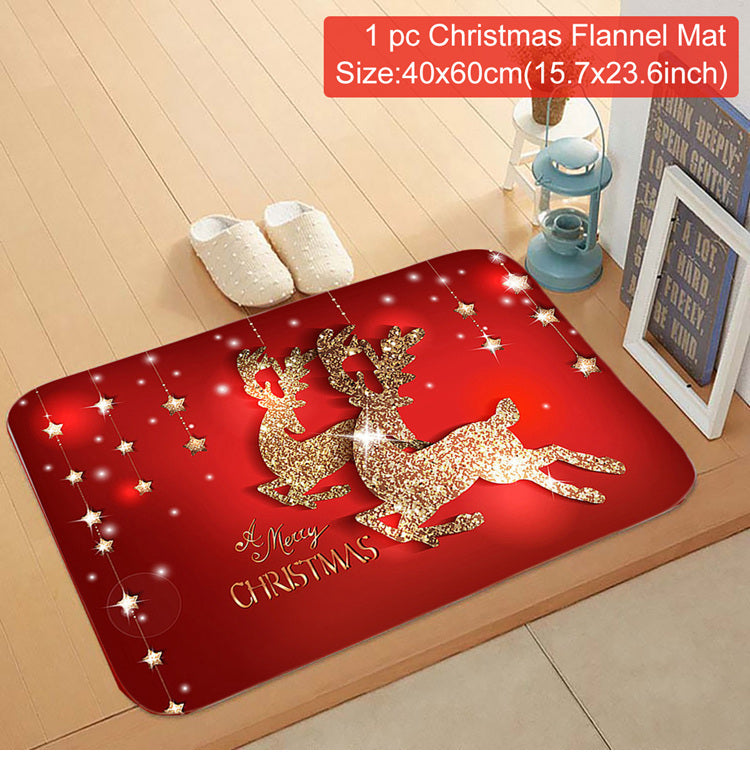 Christmas Door Mat Santa Claus Outdoor Carpet Merry Christmas Decorations For Home 6