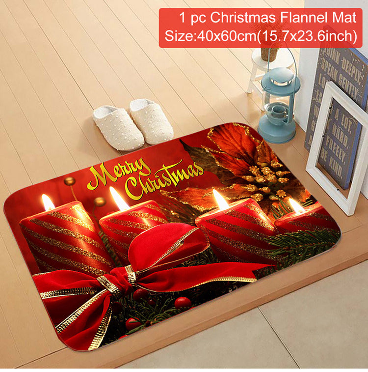 Christmas Door Mat Santa Claus Outdoor Carpet Merry Christmas Decorations For Home 7