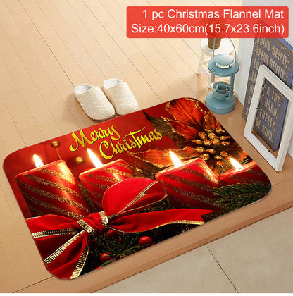 Christmas Door Mat Santa Claus Outdoor Carpet Merry Christmas Decorations For Home 7