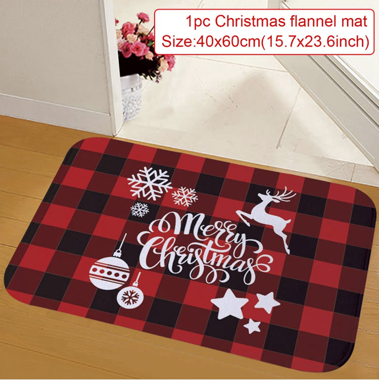 Christmas Door Mat Santa Claus Outdoor Carpet Merry Christmas Decorations For Home 13