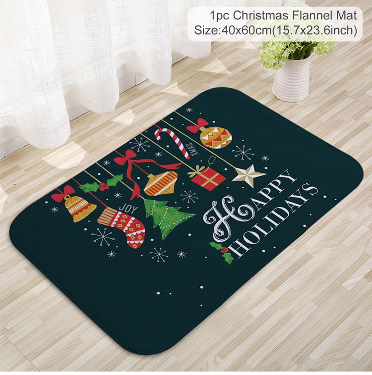 Christmas Door Mat Santa Claus Outdoor Carpet Merry Christmas Decorations For Home 14