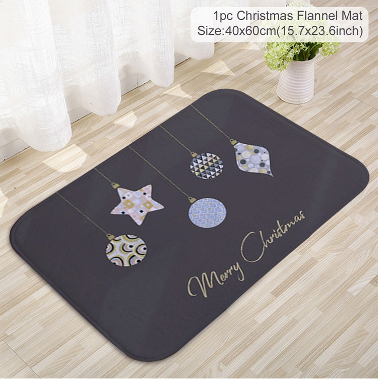 Christmas Door Mat Santa Claus Outdoor Carpet Merry Christmas Decorations For Home 17