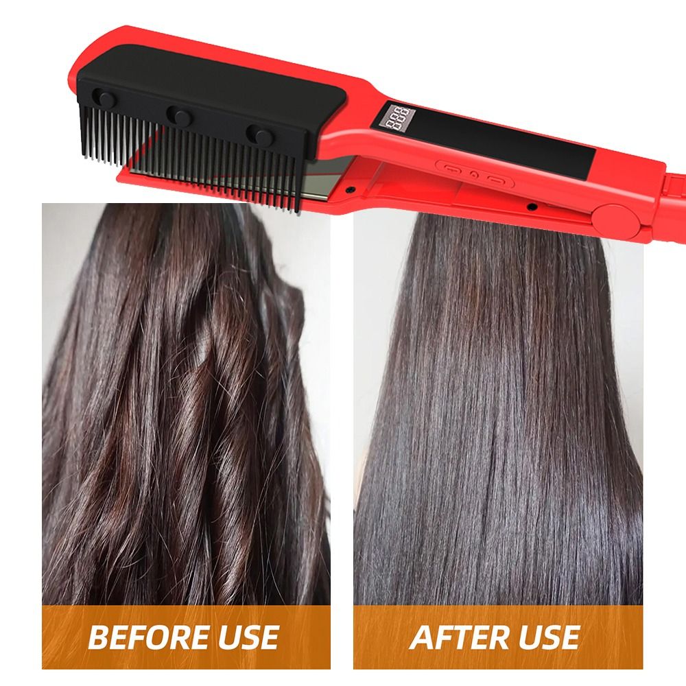 Flat Iron Comb Attachment Hair Straightener Comb Reusable Grip Comb Clip On Disassemble Washable Ni 2