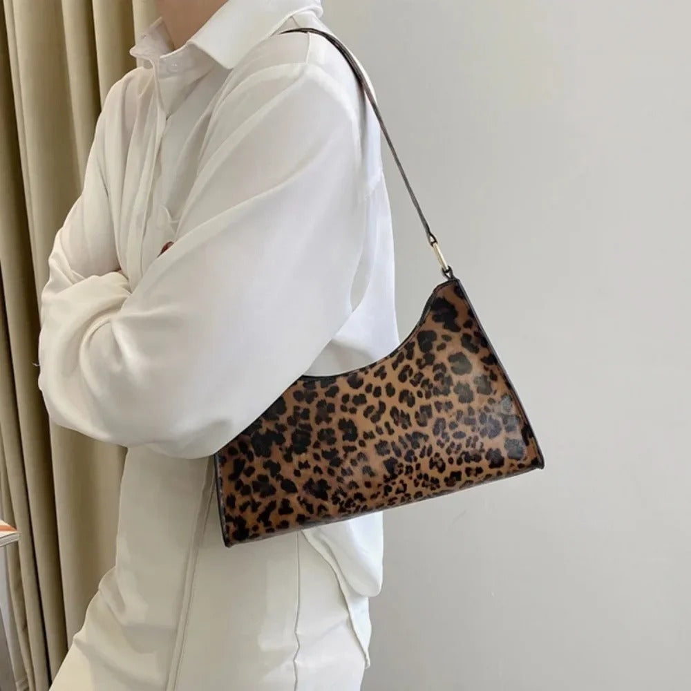 Armpit Purse Bag PU Leather Leopard Handbags New Shoulder Bags For Women High Quality Zebra Underar 2