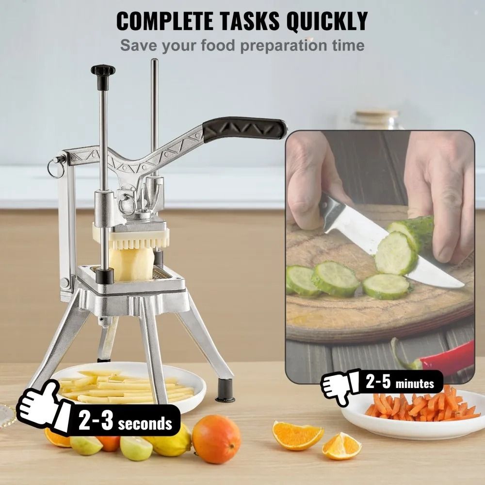 Stainless Steel French Fry Cutter Commercial Vegetable Fruit Chopper For Restaurants And Home Kitch 1