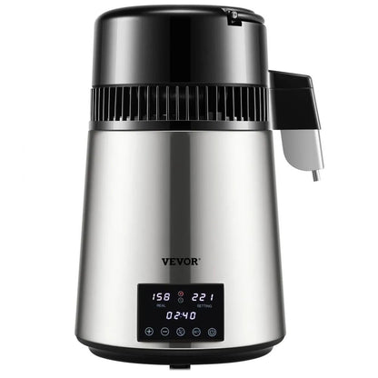 Distilled Water Maker Machine Water Distiller Stainless Steel Countertop Distiller Timing Dual Temp 8