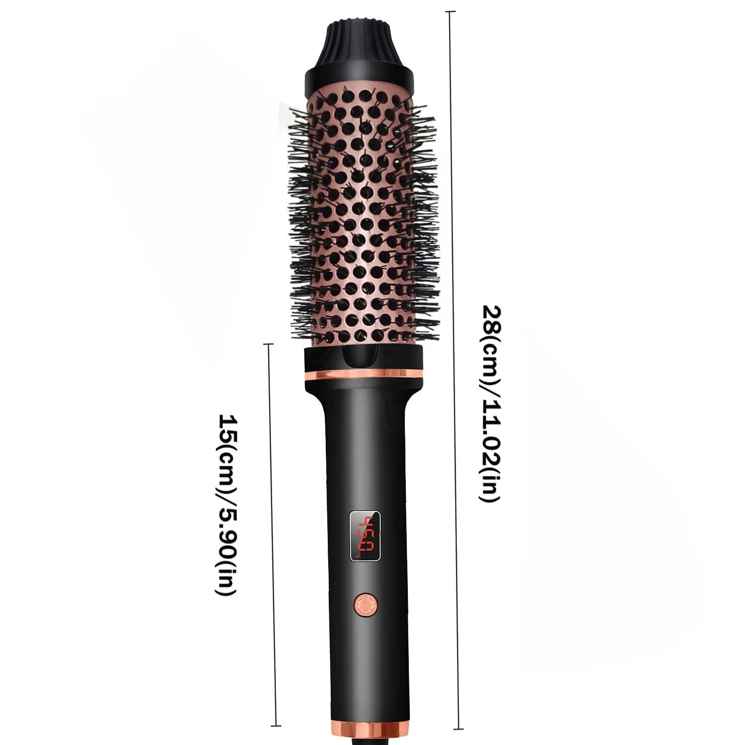 DualStyle 2in1 Rotating Brush Hair Curler And Straightener 450F 2