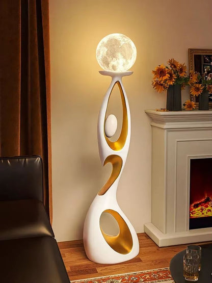 Modern Abstract Dancing Figures Sculpture – Light Luxury Nordic Home Decor Ornament