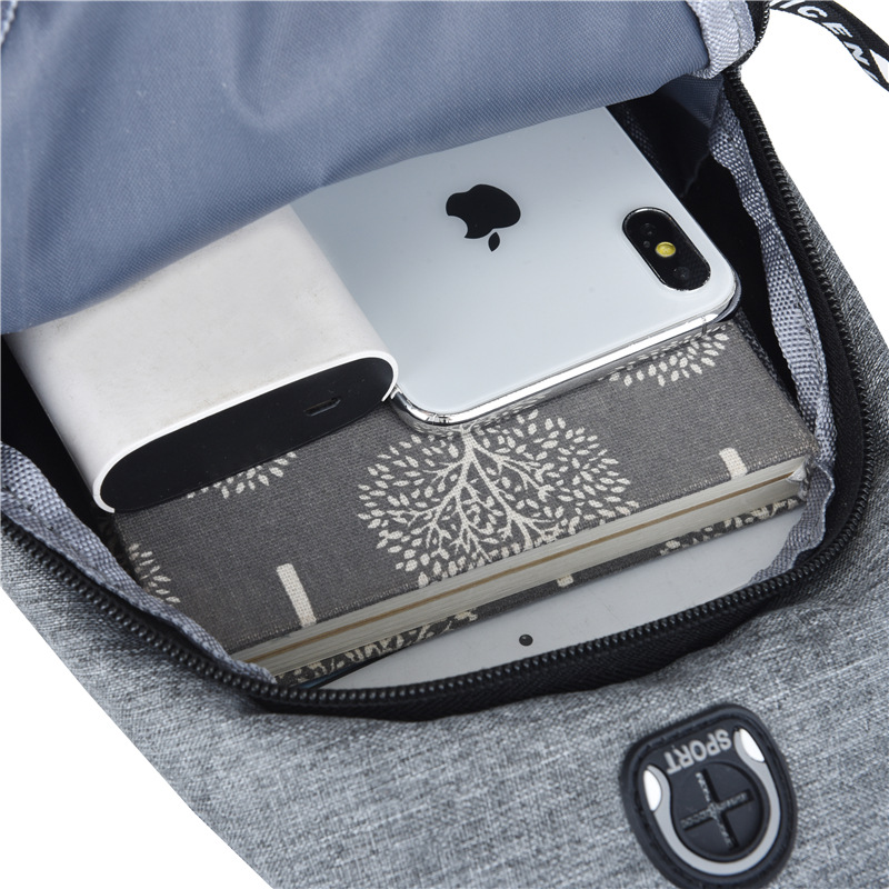 Mens Fashion Trend Oxford Cloth Shoulder Bag New Multifunctional Chest Bag Casual Waterproof Messen 2