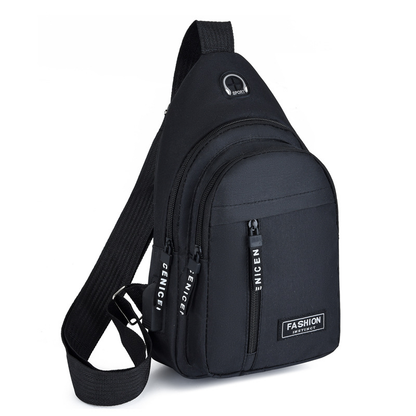 Mens Fashion Trend Oxford Cloth Shoulder Bag New Multifunctional Chest Bag Casual Waterproof Messen 5