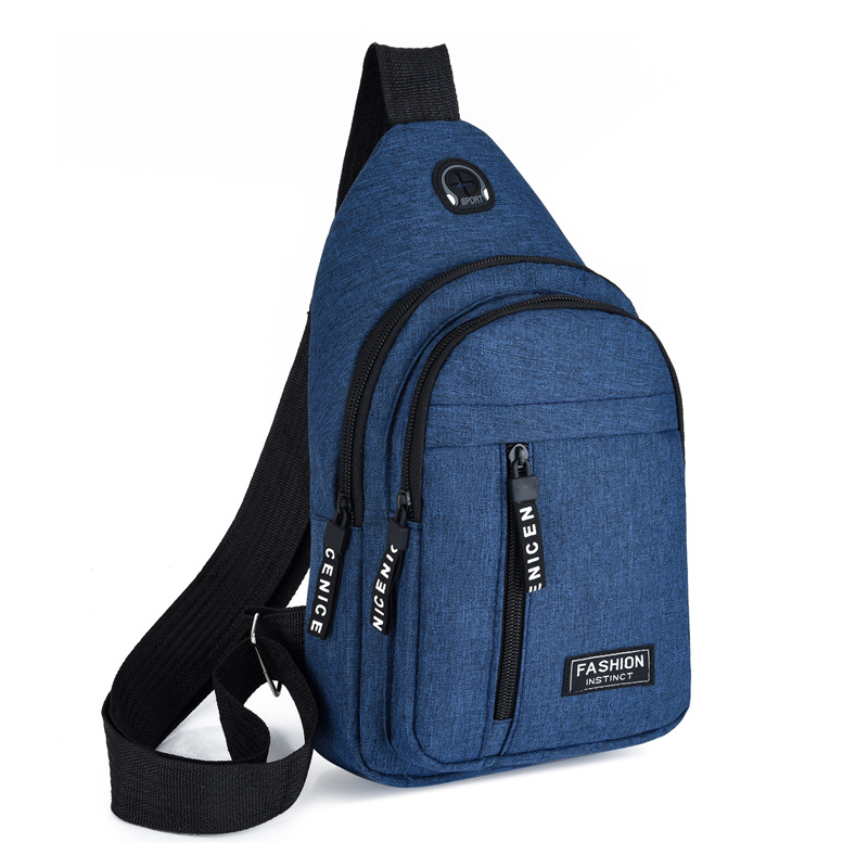 Mens Fashion Trend Oxford Cloth Shoulder Bag New Multifunctional Chest Bag Casual Waterproof Messen 6
