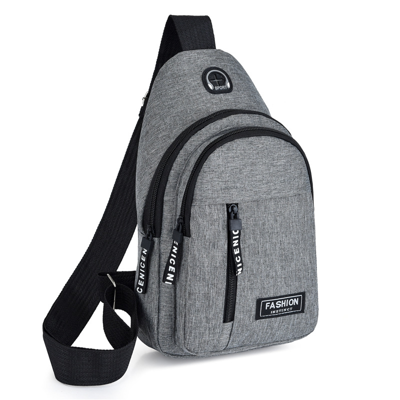 Mens Fashion Trend Oxford Cloth Shoulder Bag New Multifunctional Chest Bag Casual Waterproof Messen 7