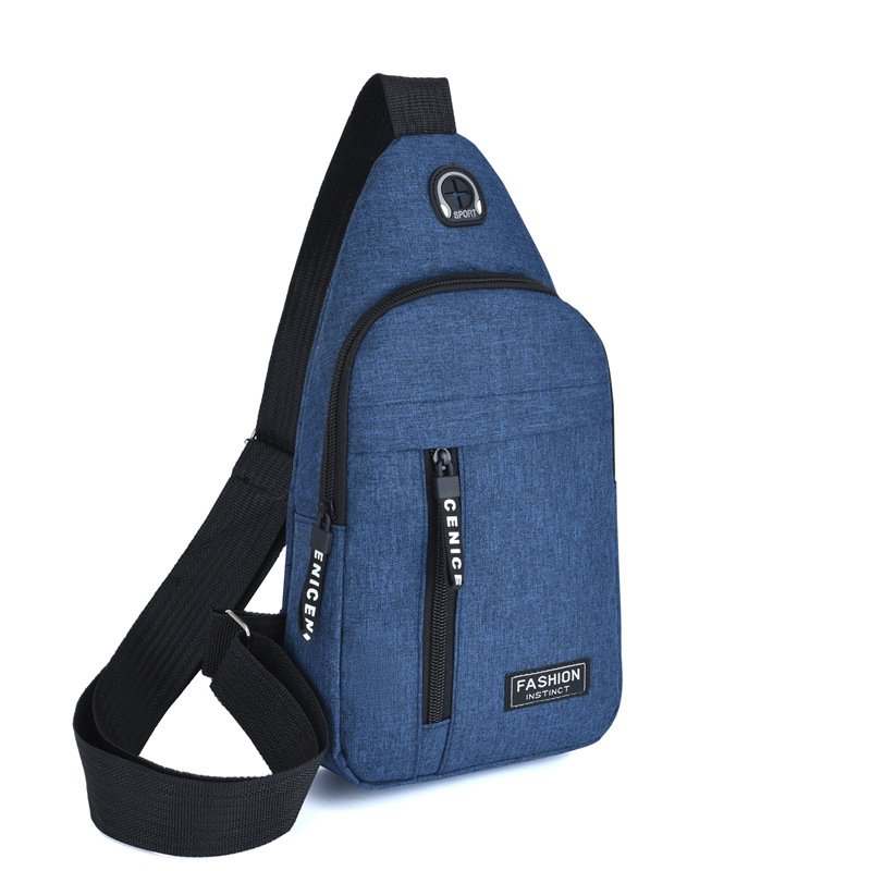 Mens Fashion Trend Oxford Cloth Shoulder Bag New Multifunctional Chest Bag Casual Waterproof Messen 9