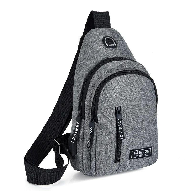 Mens Fashion Trend Oxford Cloth Shoulder Bag New Multifunctional Chest Bag Casual Waterproof Messen 13