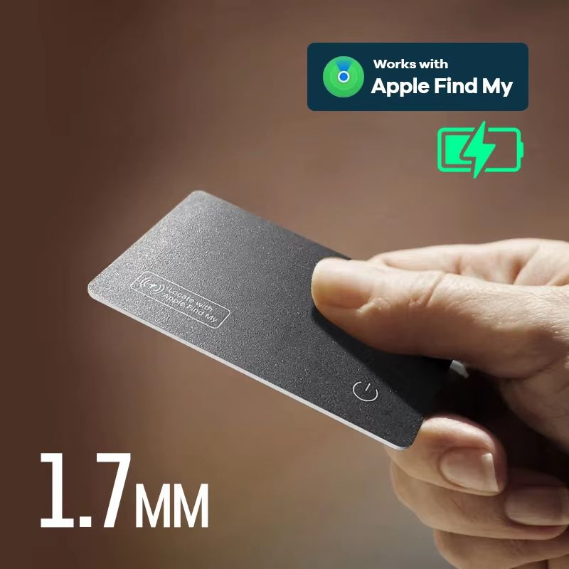 SlimTrack Wireless-Charge Smart Wallet Tag – Ultra-Thin Item Locator for iPhone
