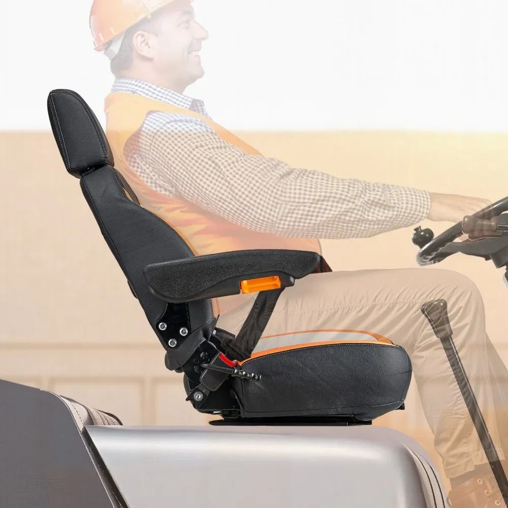 Tractor Seat With Adjustable Back Armrest Headrest And Safety Belt Secure Tractor Seat With Micro S