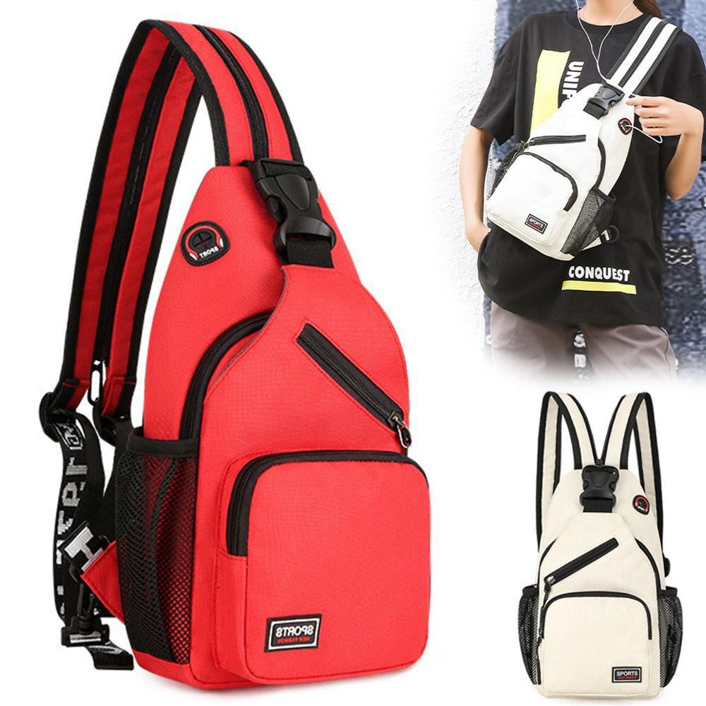 Multi-functional Men's and Women's, KISMIS Messenger Shoulder, Travel Backpack, Chest Bag with Headphone Hole