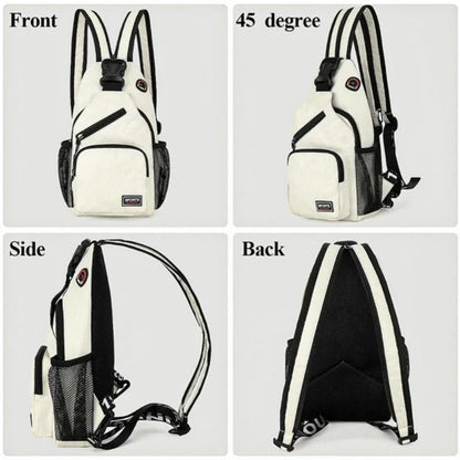 Multifunctional Mens And Womens KISMIS Messenger Shoulder Travel Backpack Chest Bag With Headphone  3