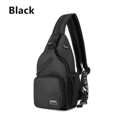Multifunctional Mens And Womens KISMIS Messenger Shoulder Travel Backpack Chest Bag With Headphone  5