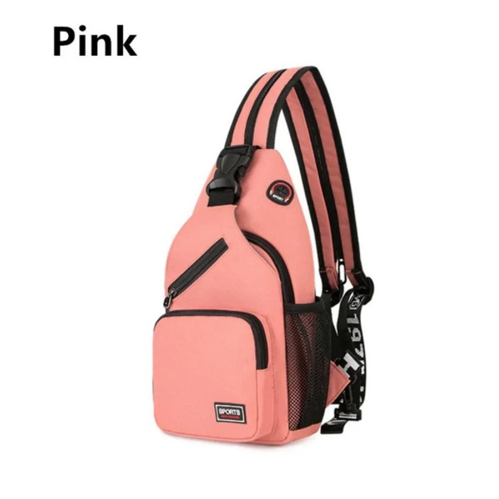 Multifunctional Mens And Womens KISMIS Messenger Shoulder Travel Backpack Chest Bag With Headphone  7