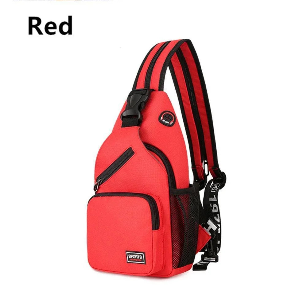 Multifunctional Mens And Womens KISMIS Messenger Shoulder Travel Backpack Chest Bag With Headphone  8