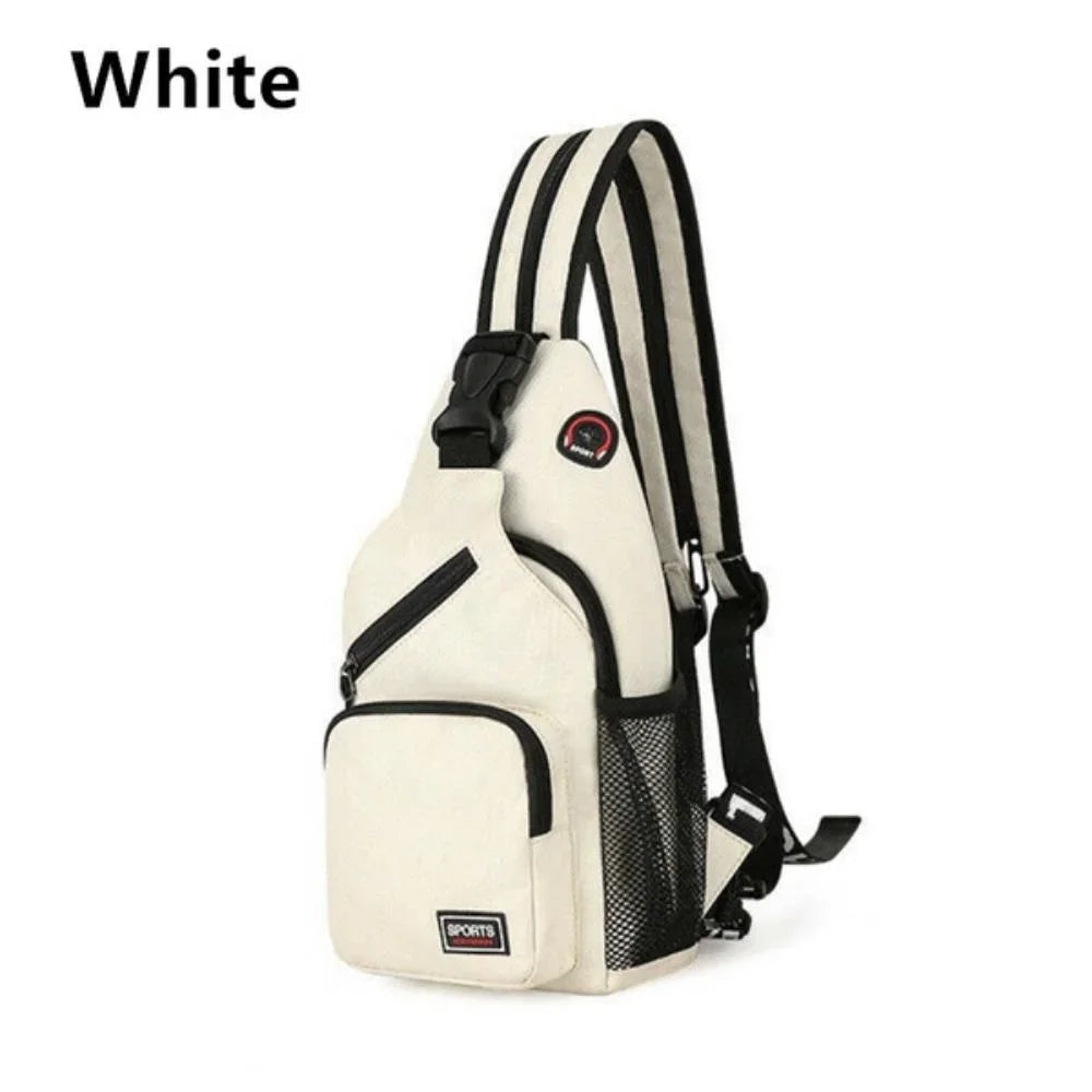 Multifunctional Mens And Womens KISMIS Messenger Shoulder Travel Backpack Chest Bag With Headphone  9