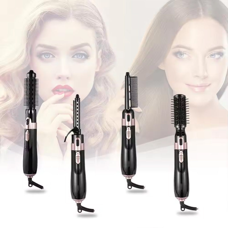 Hair Dryer Brush Electric, Hot Air Comb Multifunction Hair Curler, Straightener Curler Negative Ion Hair Dryer