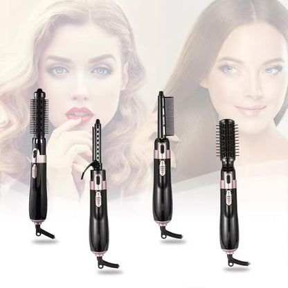 Hair Dryer Brush Electric, Hot Air Comb Multifunction Hair Curler, Straightener Curler Negative Ion Hair Dryer