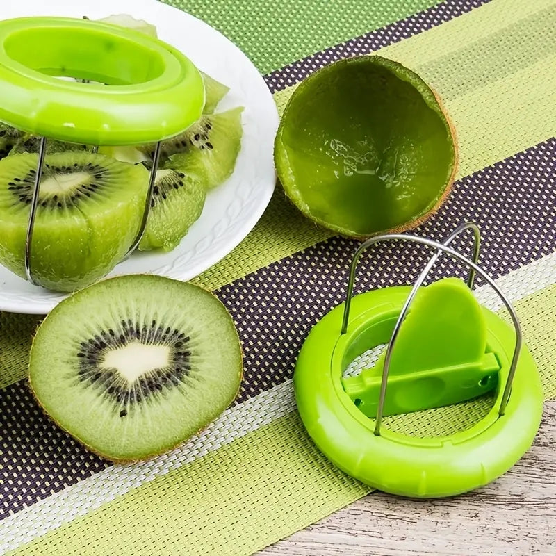 Kitchen Detachable Creative Gadgets, Fruits Salad Maker Accessories, Kiwi Cutter Peeler Slicer, Stainless Steel Lemon