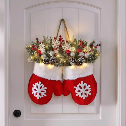 GloveShape SimulatedFlower Garland Wreath  Creative 2025 Christmas Decor 3
