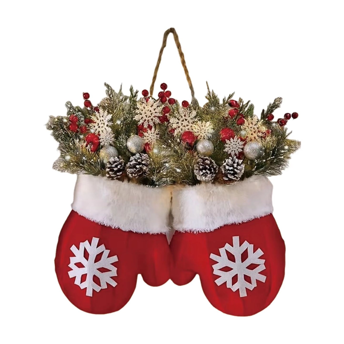 GloveShape SimulatedFlower Garland Wreath  Creative 2025 Christmas Decor 7