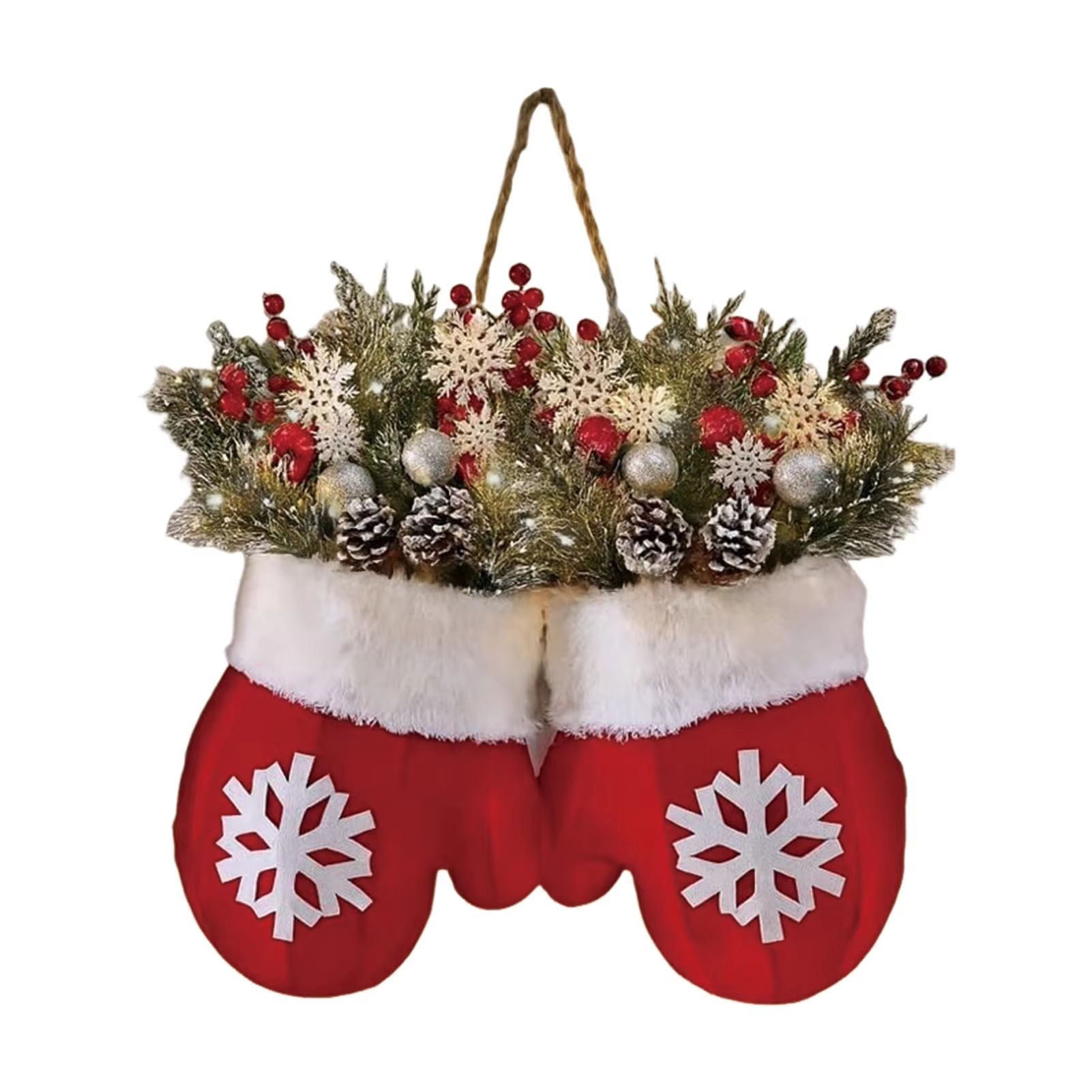 GloveShape SimulatedFlower Garland Wreath  Creative 2025 Christmas Decor 7