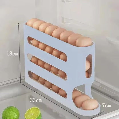 LadderStyle Slide Egg Storage Box 24 Layer Automatic Rolling Organizer 9