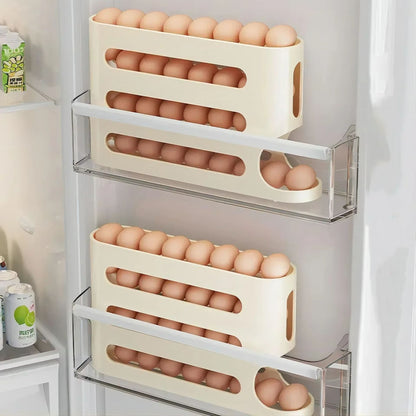 LadderStyle Slide Egg Storage Box 24 Layer Automatic Rolling Organizer 3