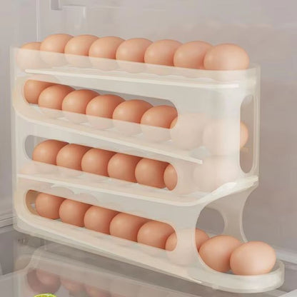 LadderStyle Slide Egg Storage Box 24 Layer Automatic Rolling Organizer 8