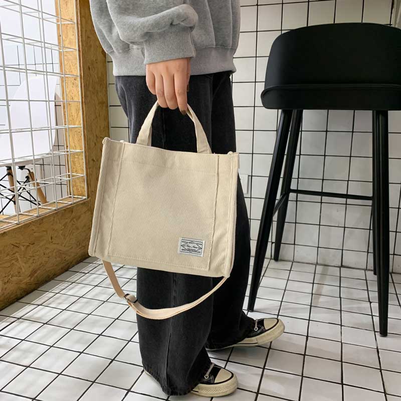 Womens Square Crossbody Bag Corduroy Crossbody Tote Bag Shoulder Bag Casual Tote Bag Travel Organis 1