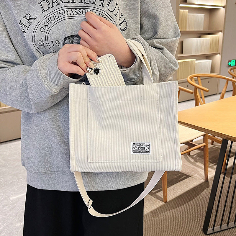 Womens Square Crossbody Bag Corduroy Crossbody Tote Bag Shoulder Bag Casual Tote Bag Travel Organis 2