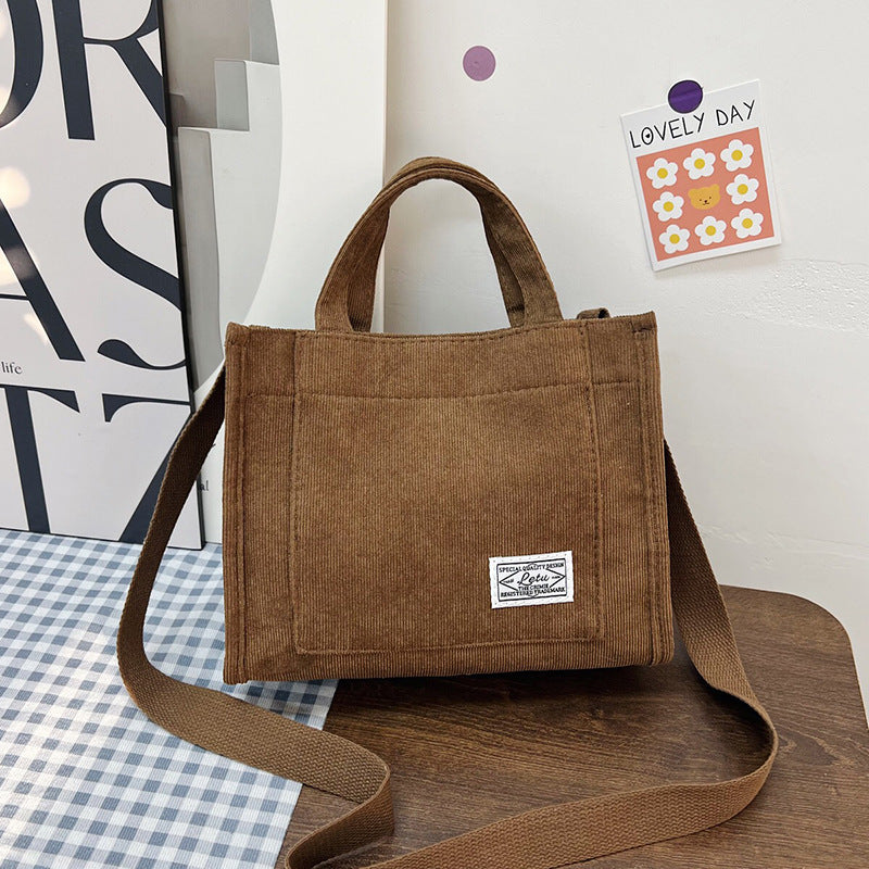 Womens Square Crossbody Bag Corduroy Crossbody Tote Bag Shoulder Bag Casual Tote Bag Travel Organis 5