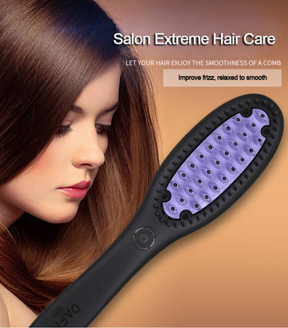 Hair Straightener Brush, Ceramic Fast Straightening, Hot Comb Styling Tool Womens Smoothing Brush Curling Iron