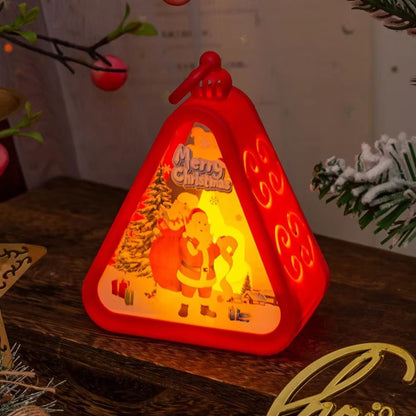FestiveGlow LED Triangle Lantern  Santa  Snowman Christmas Table Lamp 14