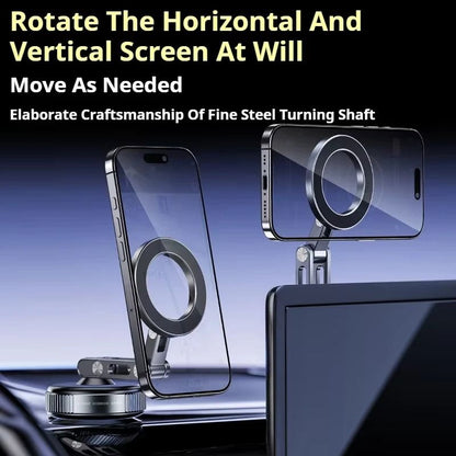 Magnetic Vacuum Phone Holder Rotating Foldable Stand For Car Gym And Home 2