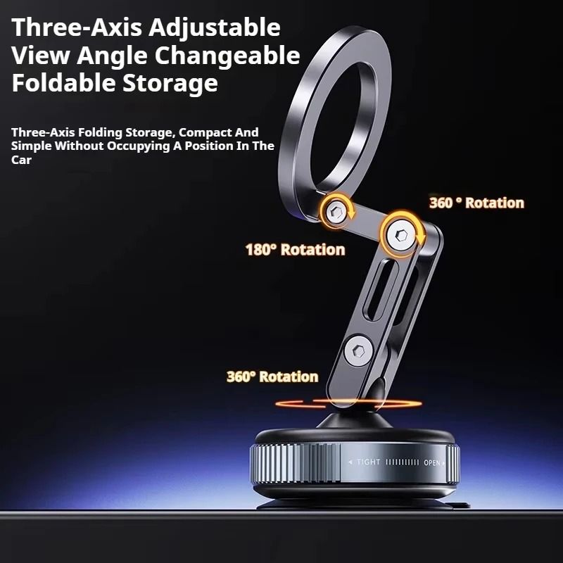 Magnetic Vacuum Phone Holder Rotating Foldable Stand For Car Gym And Home 3