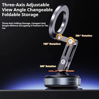 Magnetic Vacuum Phone Holder Rotating Foldable Stand For Car Gym And Home 3