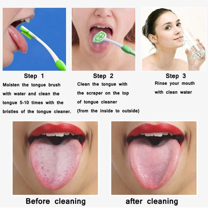 FreshClean Reusable Silicone Tongue Scraper Set  14Piece Kit For Adults  Kids 2
